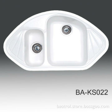 Eco-friendly artificial marble freestanding kitchen sinks